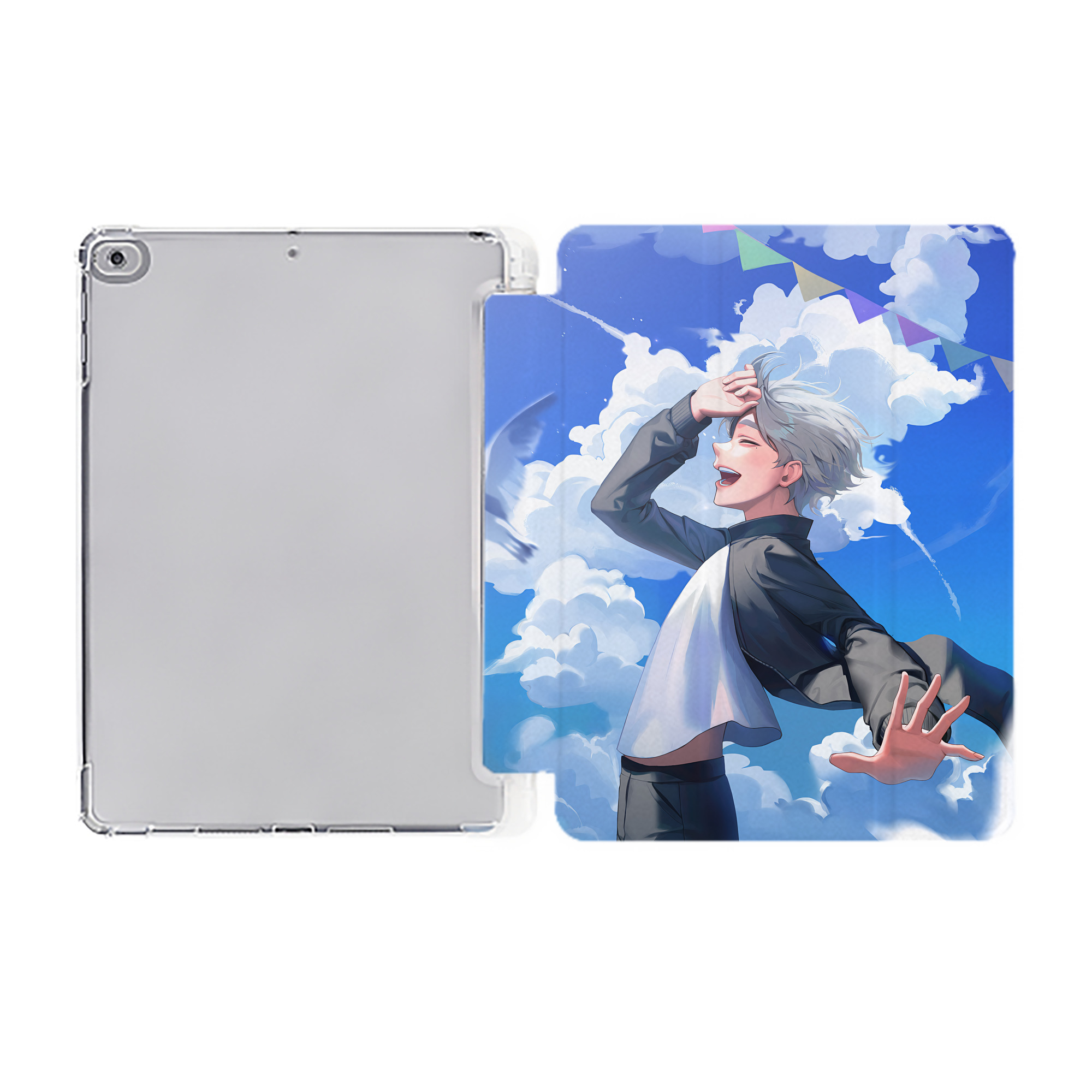 （画像用） ハイキュー!! Haikyu!! IPad ケース ペン収納付き 三つ折りスタンド PUレザー×シリコン 対応機種9.5/10.5/10.9インチ